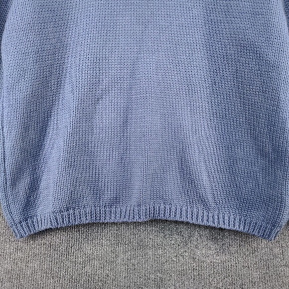 LC Lauren Conrad Women's Braided Sleeve Sweater XL Blue Metallic Mayhem W/Tags - Picture 7 of 14